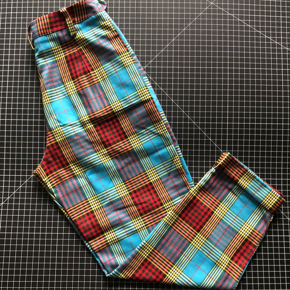 Top shop plaid trousers